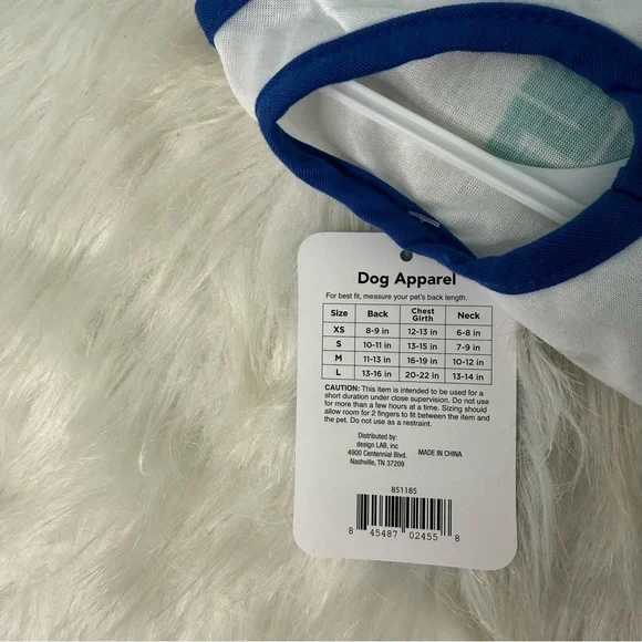 Blue and White Dog Shirts and Hat - Picture 4 of 6